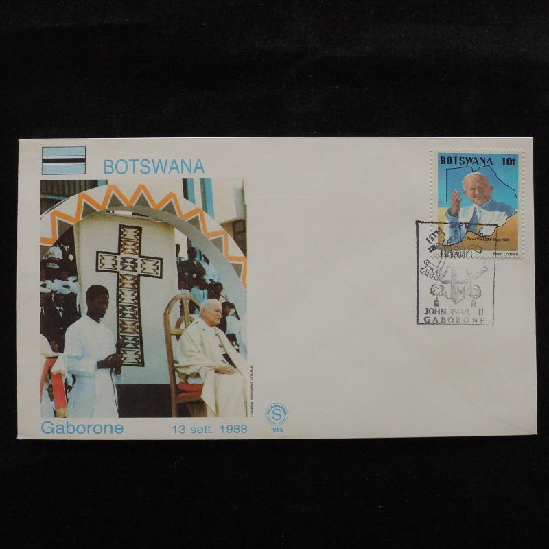 ZS-S078 BOTSWANA - John Paul II, Visit To Gaborone, 1988 Cover