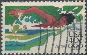 US C107 (used) 40¢ LA Olympics: womens swimming