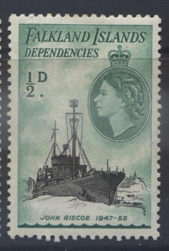 Falkland Is Dep.- Scott 1L19 - Definitives - 1954 - Mint - Single 1/2d Stamp1