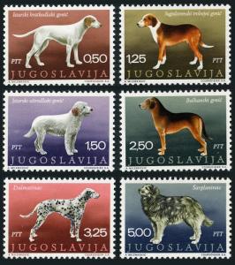 Yugoslavia 1970 Dogs Breeds Animals Mammals Nature Fauna Stamps MNH Mi 1390-1395