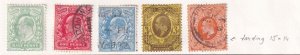 GB Sct # 146-150 VF-MINT AND USED KEV11 ISSUES TYPES OF 1902-1911 CAT VALUE £94