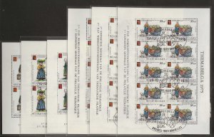 Belgium Sc #B931-B396  set of 6 in sheets of 10 used VF