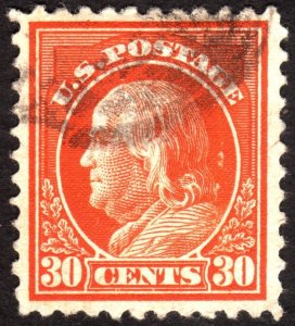 1917, US 30c, Franklin, Used, well centered, Sc 516