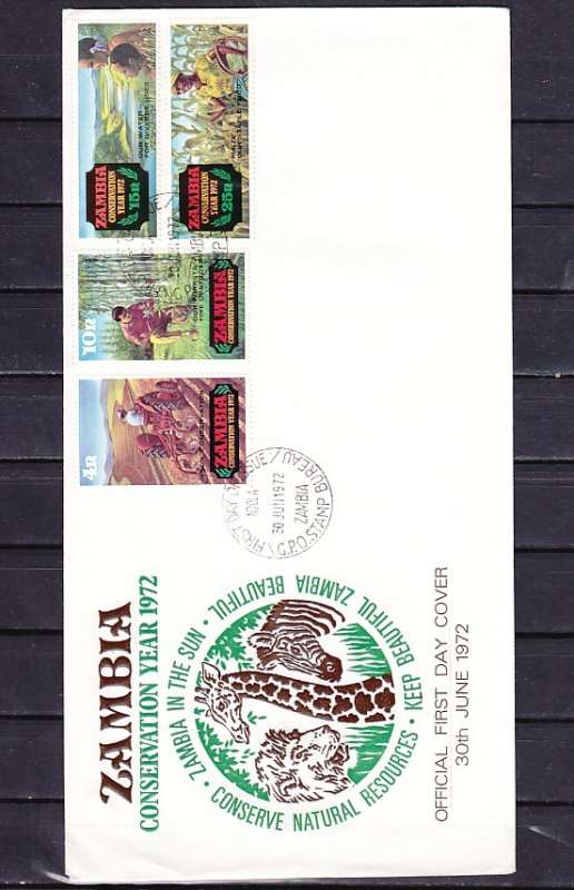 Zambia, Scott cat. 81-84. Agriculture issue. First day cover. ^