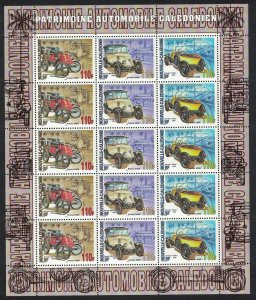 New Caledonia Vintage Cars Sheetlet of 5 sets 2006 MNH SG#1371-1373 MI#1384-1386