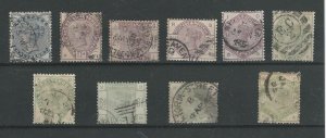 Great Britain, Postage Stamp, #98-107 Set Used, 1883-84 Nice Condition (p)