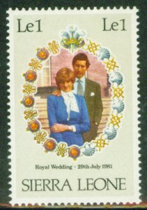 Sierra Leone Scott 514 MNH** 1981 Royal Wedding stamp