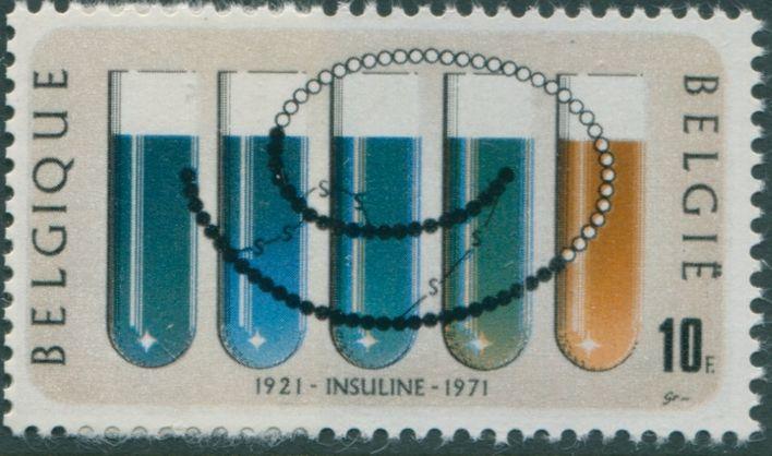 Belgium 1971 SG2236 10f Test-tubes Insulin MNH