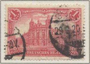 Germany Deutsches Reich 1 mark Carmine Red Lozenges Wtrm stamp 1905 SG93