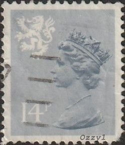 Great Britain Scotland #SMH24 1981 14p Grey  QEII Machin Head USED-Poor-H.