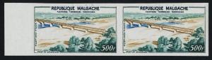 Malagasy C66 imperf pair MNH Mandrare Bridge