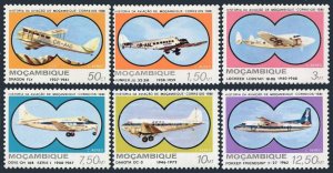 Mozambique C39-C44,MNH.Michel 810-815. Air Post 1981.Historical planes.