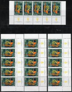 ISRAEL WHOLESALE  LOT OF 100 TABS SCOTT#214 MUSIC MINT NH ORIGINAL GUM