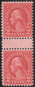 U.S. 634A F+VF MH VERT GUTTER PAIR (12518)