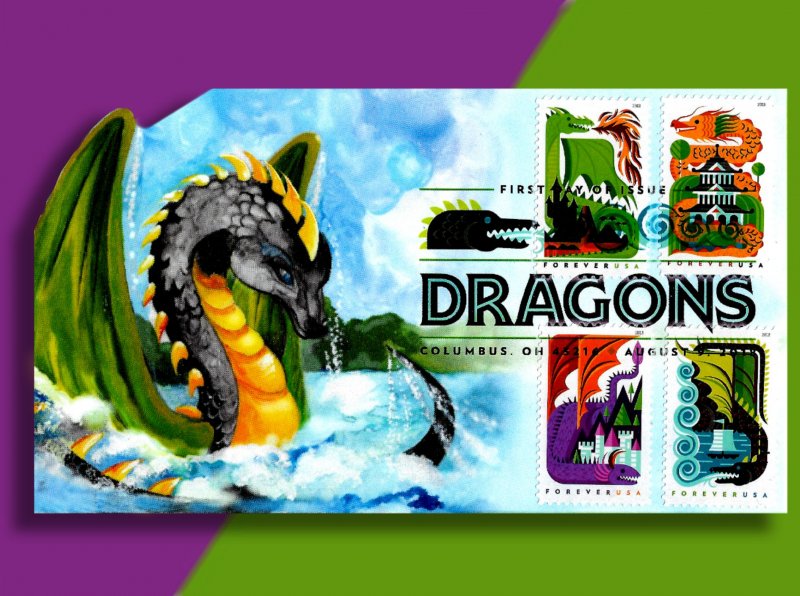 Here Be Dragons! Award-Winning Collaboration FDC by 2 AFDCS Award-Winners!