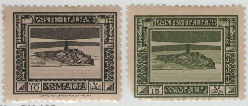 SOMALIA Scott # 140 MLH fine, 141 MH damage Lighthouse (2 Stamps) (1)