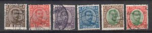 ICELAND STAMPS 1920, Mi.#88-93.,  USED