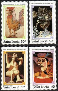 St. Lucia Sc #550-553 MNH