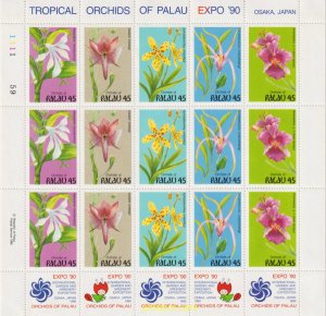 337172 MNH PALAU 1990 ORQUIDEAS DE PALAU
