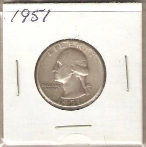 1951 P Washington Quarter