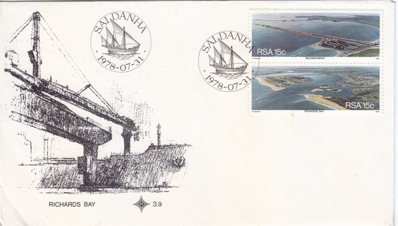 South Africa - #503-504 - 1978 - FDC - Toning spots - Shipping SSL