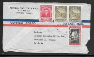 Just Fun Cover Ecuador #515,C168,C171 on Air Mail Cover (my3253)