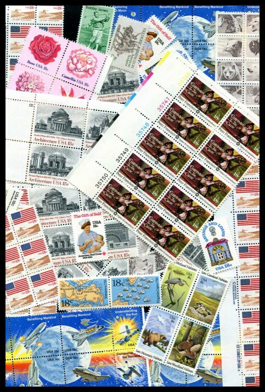 US DISCOUNT Postage 100 18¢ Assorted Stamps $18.00 Face Value