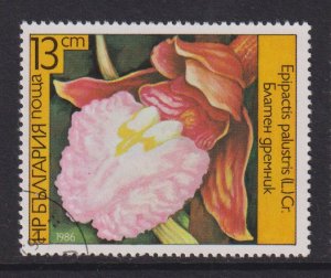 Bulgaria   #3141  cancelled  1986  orchids  13s