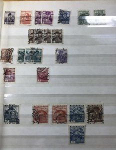 Red Stock Book With Old Stamps  Of Austria Very Clean