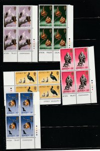 Jersey 217-221 Blocks Of 4 Set MNH Animals (E)