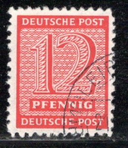 DDR under russian occupation Scott # 14N7, used, var Rosswein perfs 11.5