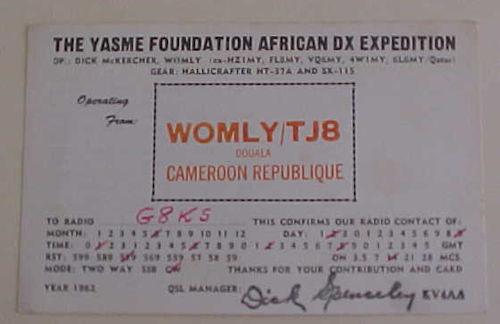 CAMEROON AFRICA EXPEDITION RADIO CARD