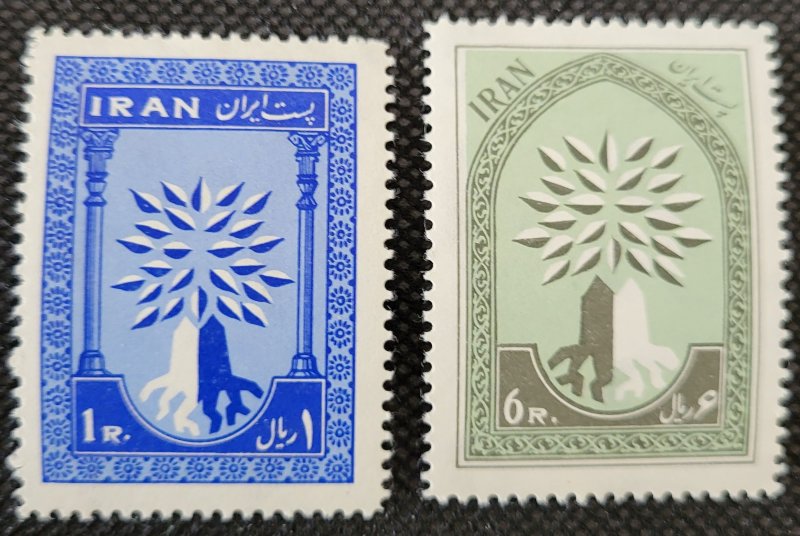 IRAN, 1960, Refugee Year, set of 2, #1154-55, MH, SCV$3.25