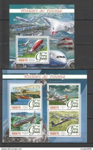 2016 Guinea Transport Aviation History Of The Boeing 1Kb+1Bl ** St073
