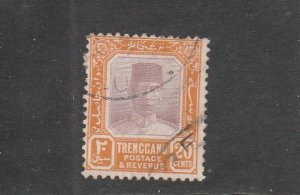 Trengganu  Scott#  31  Used  1921 Sultan Badaru'l-alam)