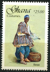 Ghana Sc#1056 MNH, 25ce multi, Tribal costumes (1988)