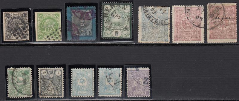 IRAN - 1875/1889 Small stamp lot - (1309)