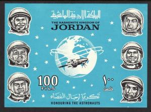 1965 Jordan Russian Cosmonauts S/S souvenir sheet MNH Sc# 496a