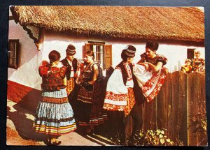 1969 Budapest Hungary RPPC Postcard Cover  To Los Angeles Usa Traditional Dress