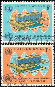 UN #156-157  Used  FD Cancel