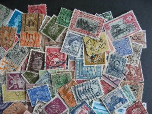 Worldwide perfins, 200 from various countries. Duplicates?, mixed condition.