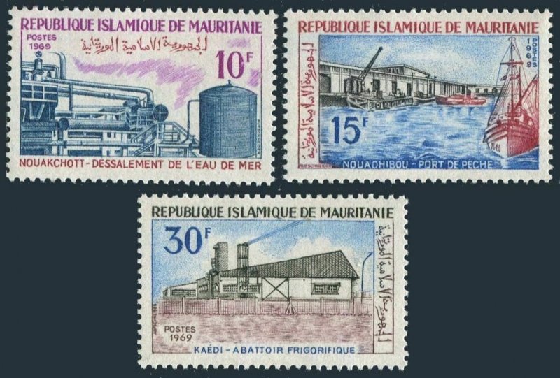 Mauritania 270-272,MNH.Mi 383-385. Economic progress 1970.Desalination Plant,