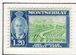 MONTSERRAT; 1951 early GVI Pictorial issue fine Mint hinged $1.20. value
