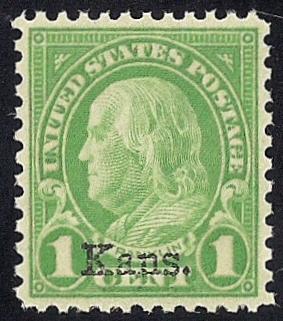 #658 1 cent Kansas Precancel Stamp mint OG NH EGRADED SUPERB 99 XXF