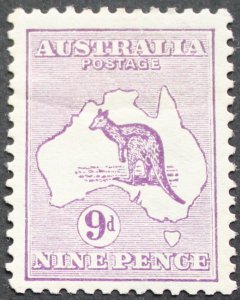 Australia 1913 Nine Pence Kangaroo first watermark SG 10 mint