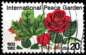 SC#2014 20¢ International Peace Garden Single (1982) Used