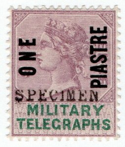 (I.B) QV Telegraphs : Military Telegraphs 1pi on 6d OP (specimen) 
