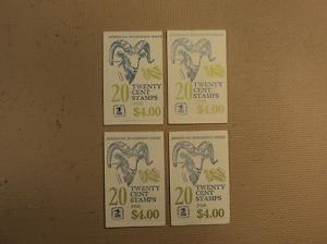 USPS Scott 1949a 20c 1981 American Bighorned Sheep 4 Book...