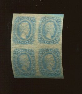 CSA 11a Milky Blue & Textile Lines Varieties Mint Block of 4 Stamps NH (By 1216)