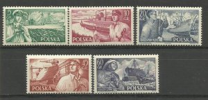 POLAND 1956, POLISH SHIPS ,MNH